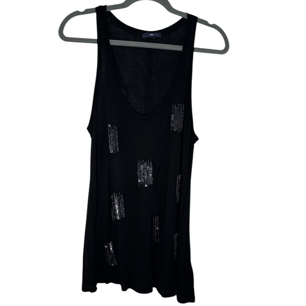 GAP Black Tank Top with Bead Detail